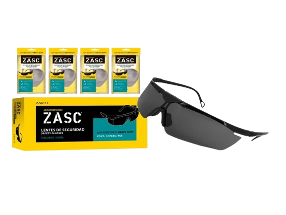 LENTES DE SEGURIDAD OSCUROS - MICA 100% POLICARBONATO UND ZASC