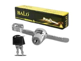 CERRADURA PARA VITRINAS 120 MM CON 2 LLAVES UNID BALO