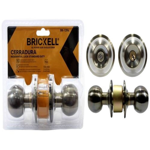 CERRADURA DE POMO CON CILINDRO ACABADO BRONCE UNID BRICKELL