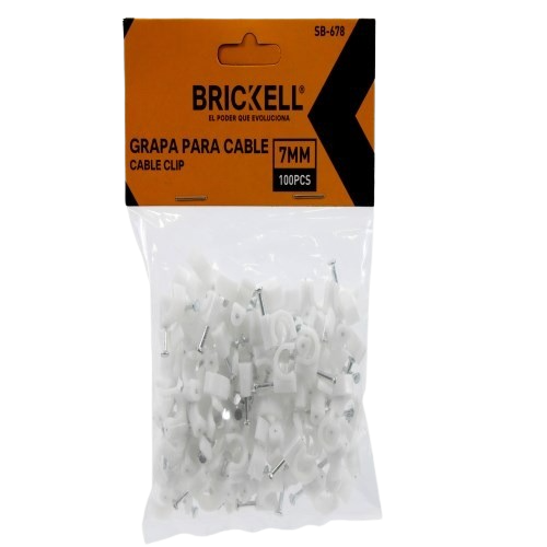GRAPA PARA CABLE 7MM 100PZAS UNID BRICKELL