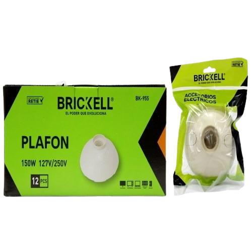 PLAFON PLASTICO BLANCO 150 W 127/250V UNID BRICKELL