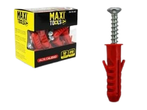 SET TORNILLO Y RAMPLUG 12MM CAJA 50PCS UNID MAXI TOOLS