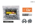NUDOS PARA CABLE 1/8" HIERRO MALEABLE 50 PZAS UNID ZASC