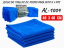SET DE TOALLAS DE MICRO FRIBRA 4 PZS UNID AUTOLINE
