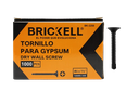 TORNILLO PUNTA BROCA PARA GYPSUM #6 X 1 1/4" (1000 PZA) UNID BRICKELL
