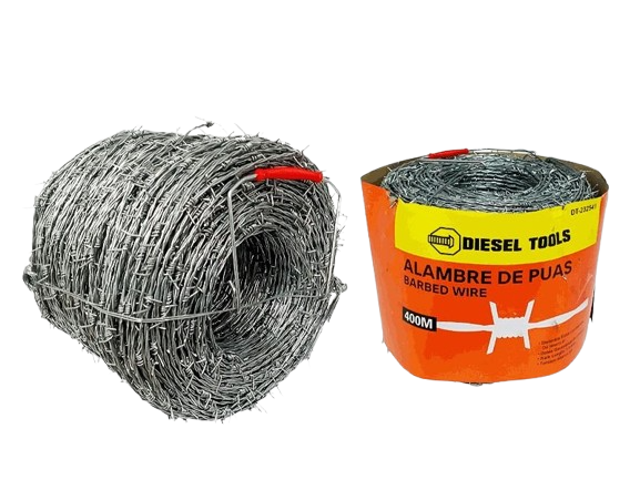 ALAMBRE DE PUAS GALVANIZADO #16 X 400 MTS UNID DIESEL TOOLS