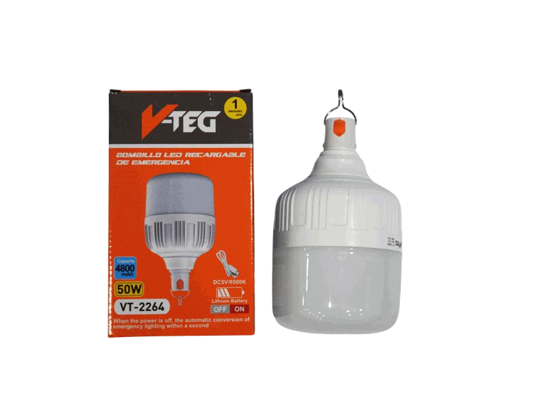 BOMBILLO LED RECARGABLE 50W USB UNID V-TEG