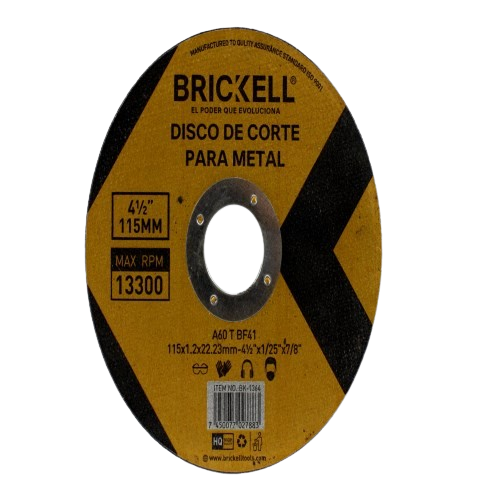DISCO DE CORTE PARA METAL 4 1/2" 115CM PLANO UNID BRICKELL
