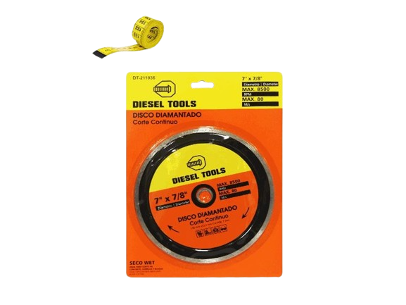 DISCO DIAMANTADO CONTINUO 7" UNID DIESEL TOOLS