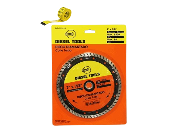 DISCO DIAMANTADO TURBO 7" UNID DIESEL TOOLS