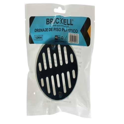 REJILLA DRENAJE PARA PISO 2 1/2" PLASTICO/REJILLA CROMADA UNID BRICKELL