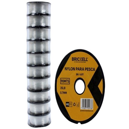 NYLON DE PESCA TRANSP. 0.7MM/90M/35LB UNID BRICKELL