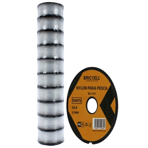 NYLON DE PESCA TRANSP. 0.9MM/90M/50LB UNID BRICKELL