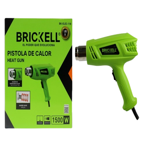 PISTOLA DE CALOR 1500W 2 VELOCIDADES 375-500°C UNID BRICKELL