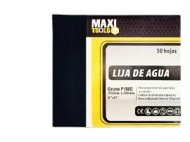 LIJA DE AGUA 150 GRANO (9"X11") 50 PZAS UNID MAXI TOOLS