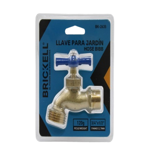 LLAVE DE JARDIN 1/2" - 3/4". 120GR UNID BRICKELL