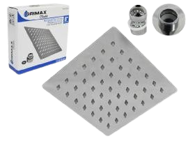 REGADERA DUCHA CUADRADA 6" PLASTICO CROMADO UNID GRIMAX