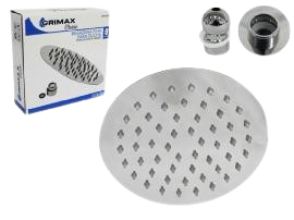 REGADERA DUCHA REDONDA 6" PLASTICO CROMADO UNID GRIMAX