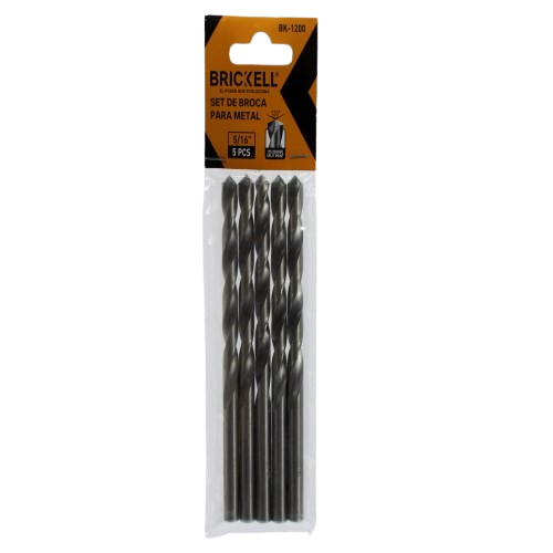 SET DE BROCA DE METAL 5/16" 5 PZAS UNID BRICKELL
