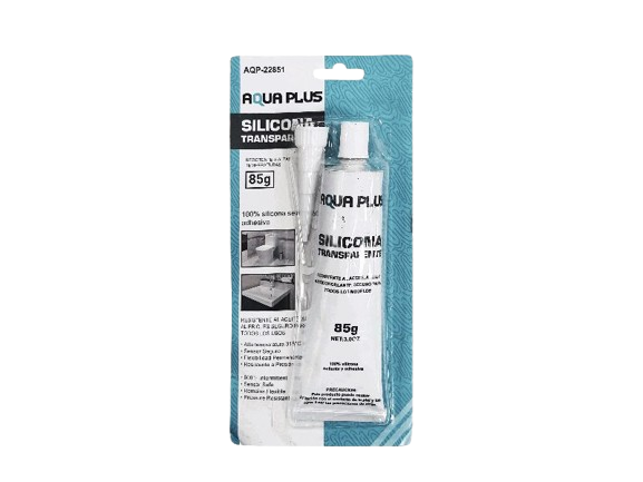 SILICON TRANSPARENTE 85G UNID AQUA PLUS