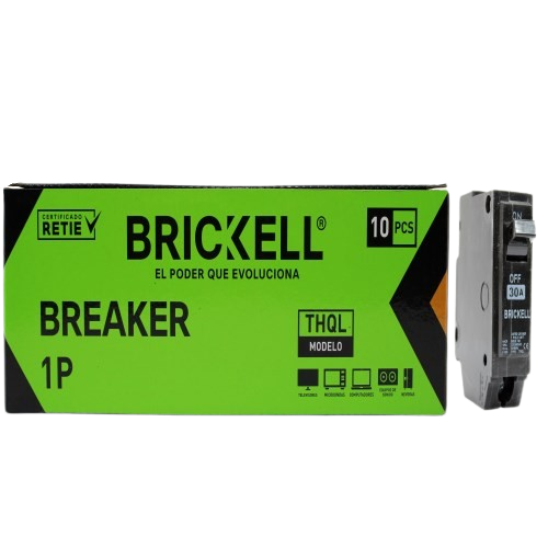 BREAKER INTERRUPTOR DE CIRCUITO THQL EMPOTRAR SENCILLO 30A UNID BRICKELL