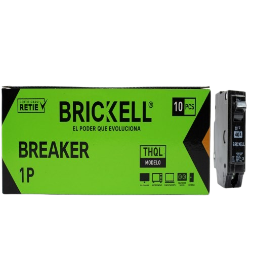 BREAKER INTERRUPTOR DE CIRCUITO THQL EMPOTRAR SENCILLO 40A UNID BRICKELL