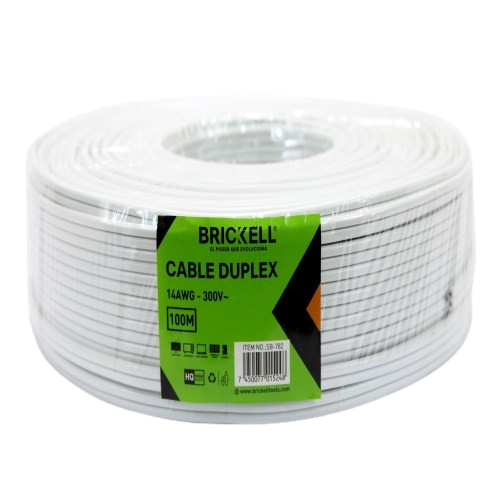 CABLE ELECTRICO SPT 14AWG ALEACION BLANCO 100 METROS UNID BRICKELL