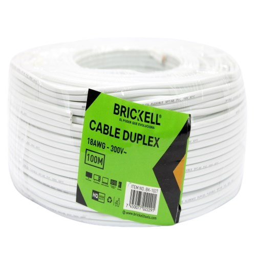 CABLE ELECTRICO SPT 18AWG ALEACION BLANCO 100 METROS UNID BRICKELL