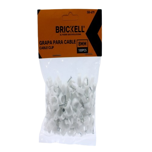 GRAPA CIRCULAR PARA CABLE 8MM 100PZAS UNID BRICKELL