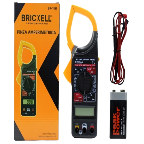 MULTIMETRO DIGITAL CON PINZA AMPERIMETRICA 500V UNID BRICKELL