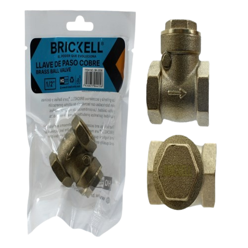 VALVULA CHECK SWING HORIZONTAL 1/2" 80GR UNID BRICKELL