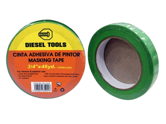 CINTA ADHESIVA DE PINTOR 18MMX42MTS VERDE UNID DIESEL TOOLS