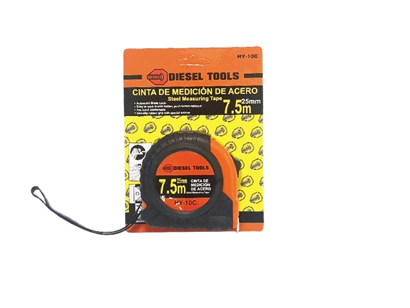 CINTA METRICA 25MMx7.5MESTROS UNID DIESEL TOOLS