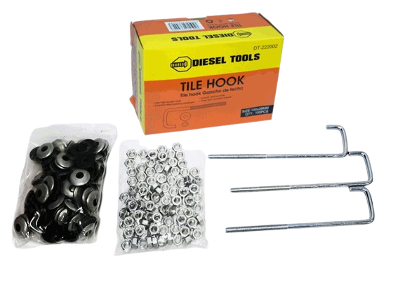 GANCHO DE TECHO TIPO L - 2"X1" CORTO CAJA 100 PIEZAS UNID DIESEL TOOLS