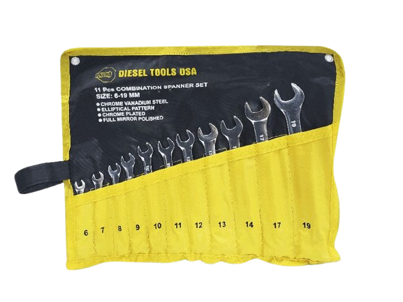 SET DE LLAVES DE COMBINACION INGLESAS (6-19MM) 11 PZAS UNID DIESEL TOOLS