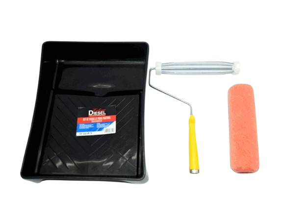 SET DE PINTURA RODILLO C/FUNDA Y BANDEJA 9" UNID DIESEL TOOLS
