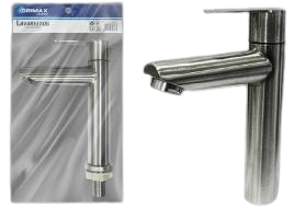 LLAVE PARA LAVAMANO INDIVIUAL 1/2" ALTO UNID GRIMAX