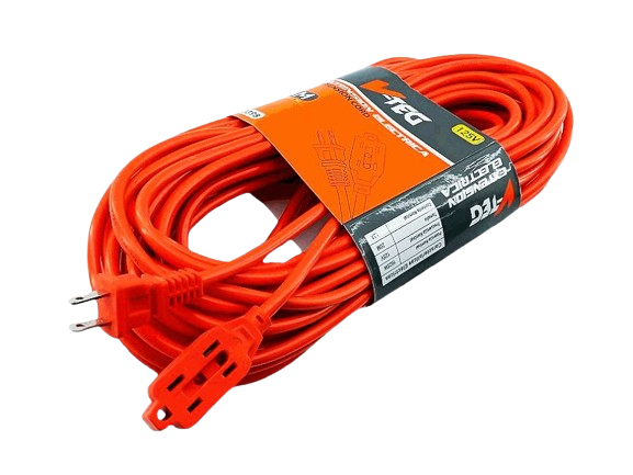 EXTENSION ELECTRICA NARANJA 20 METROS 125V UNID V-TEG