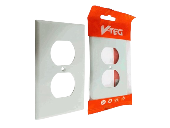 TAPA PARA TOMA CORRIENTE TIPO 270 BLANCO UNID V-TEG
