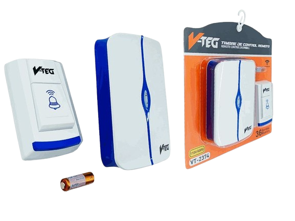 TIMBRE INALAMBRICO C/CONTROL 110V/60HZ 36 SONIDOS UNID V-TEG