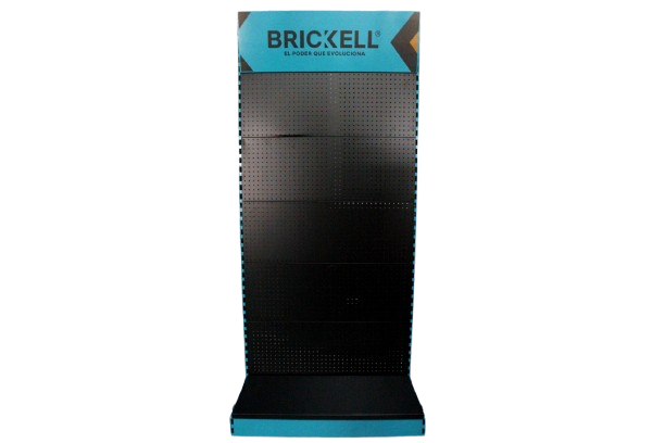 EXHIBIDOR BRICKELL AZUL (2,20x1x0.45 METROS)