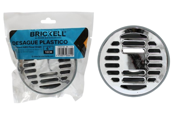REJILLA DESAGUE PLASTICO CORMADO 4" UNID BRICKELL