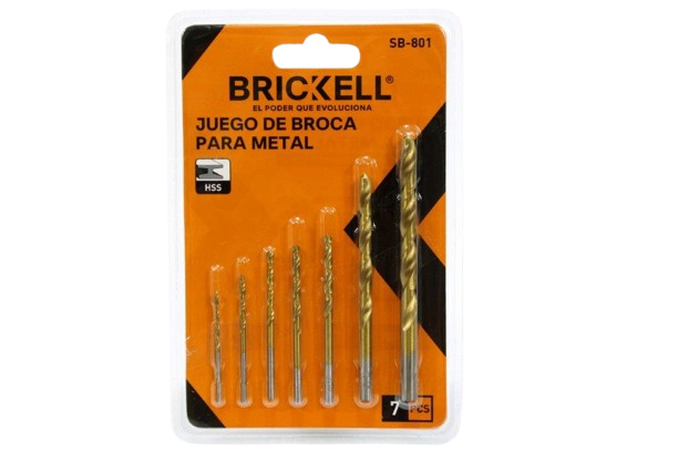 SET DE BROCAS DE METAL 7 PZAS UNID BRICKELL