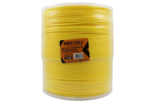 MECATE/CUERDA DE POLIPROPILENO 3/16" X 100 MTS X 10 KG UNID BRICKELL
