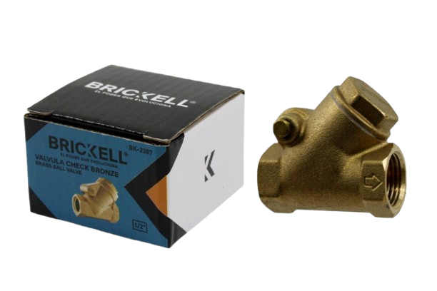 VALVULA CHECK SWING HORIZONTAL 1/2" UNID BRICKELL