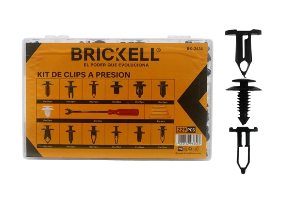 SET DE CLIPS A PRESION PARA CARRO 229 PZAS UNID BRICKELL