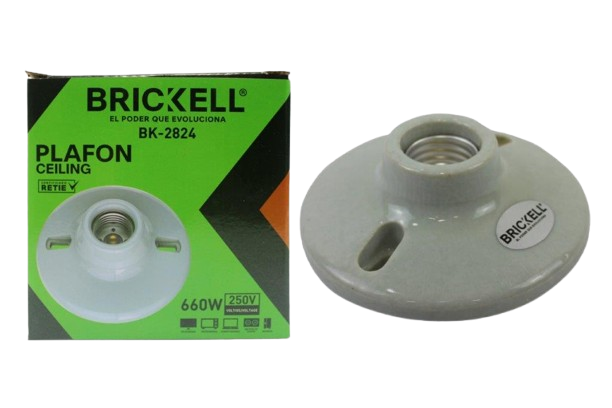 PLAFON DE CERAMICA 115MM 660W-250V UNID BRICKELL