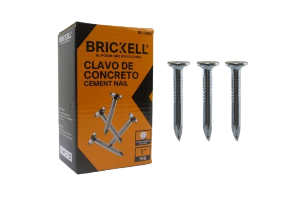 CLAVO DE ACERO GALVANIZADO 1" E=3MM 1KG UNID BRICKELL