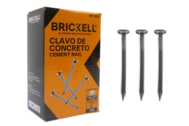 CLAVO DE ACERO GALVANIZADO 2" E=4MM 1KG UNID BRICKELL