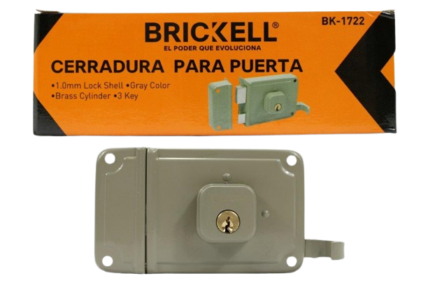 CERRADURA CILINDRO FIJO PARA PORTON/PUERTA 3 LLAVES UNID BRICKELL